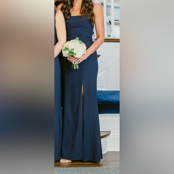 Amsale Jade dress- NAVY, size 6, New condition - Picture 2 of 5